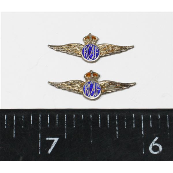 #175 STERLING SWEETHEART BADGE WW2 RCAF PAIR