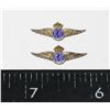 175  175 STERLING SWEETHEART BADGE WW2 RCAF PAIR