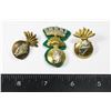 Image 1 : #183 IRISH FUSILIERS OF CANADA CAP BADGE +COLLARS