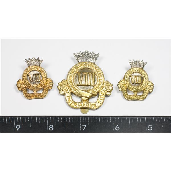 #185 VIII PRINCESS LOUISE'S HUSSARS CAP BADGE SET