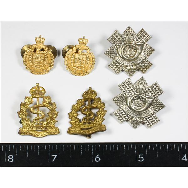 #218 LORD STRATHCONA'S HORSE COLLAR BADGE PAIR W/