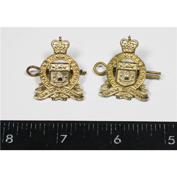 #221 ROYAL NEW BRUNSWICK REGIMENT COLLAR BADGES