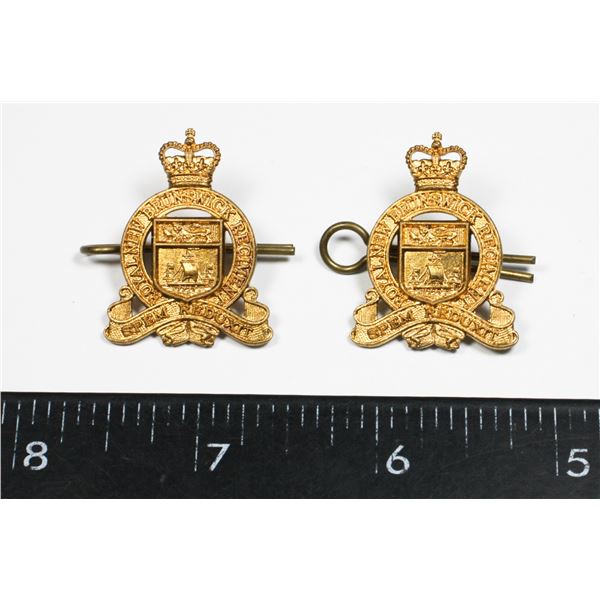#224 ROYAL NEW BRUNSWICK REGIMENT COLLAR BADGES
