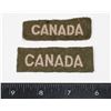 Image 1 : #243  WW2  CANADIAN MILITARY CLOTH UNIFORM TITLES