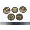 Image 1 : #253 MILITARY TRADE BADGES LOT OF 5 INC MORTAR