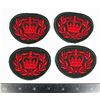 Image 1 : #263 LOT OF 4 QUEENS CROWN UNIFORM RANK INSIGNIA