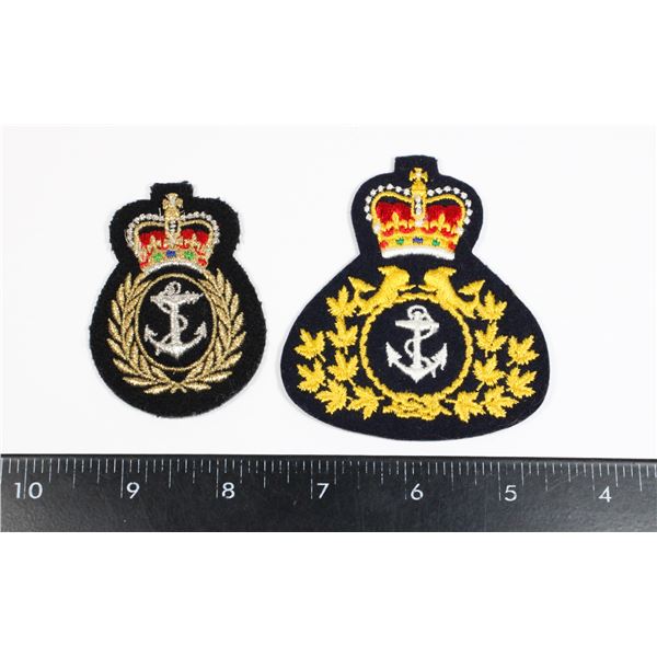 #265 LOT OF 2 ROYAL CANADIAN NAVY INSIGNIA CLOTH
