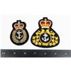 Image 1 : #265 LOT OF 2 ROYAL CANADIAN NAVY INSIGNIA CLOTH