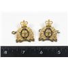 Image 1 : #273 ROYAL CANADIAN MOUNTED POLICE COLLAR BADGES