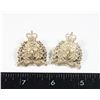 Image 1 : #274 RCMP COLLAR BADGE PAIR STAYBRITE VARIATIONS