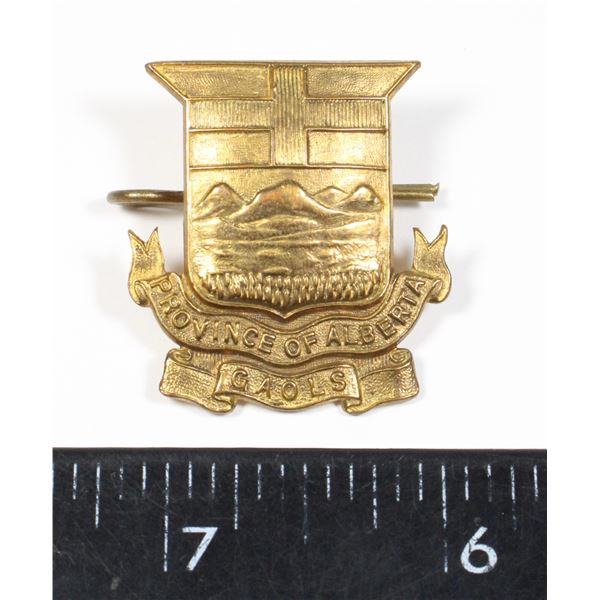 #276 PROVINICE OF ALNERTA GAOLS CAP BADGE PRISONS