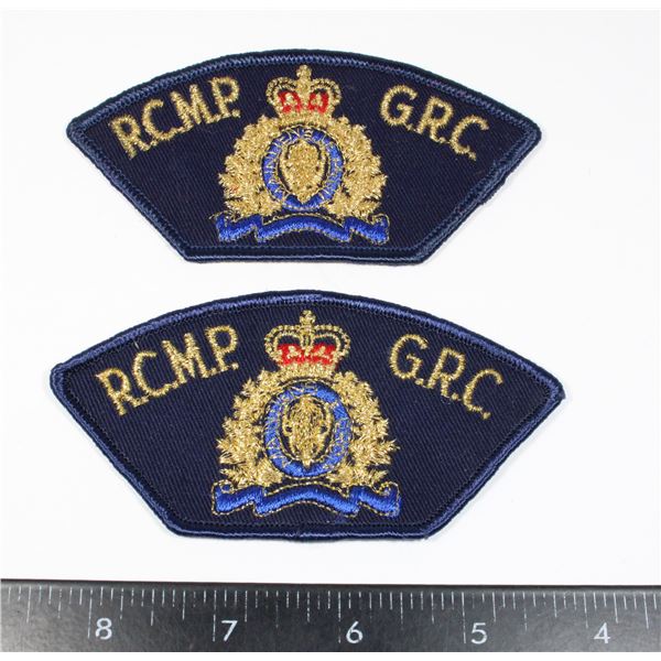 #285 VINTAGE RCMP GRC PAIR CLOTH PATCH INSIGNIA