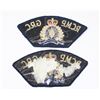 Image 2 : #285 VINTAGE RCMP GRC PAIR CLOTH PATCH INSIGNIA