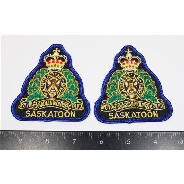 #292 PAIR RCMP SASKATOON PATCH INSIGNIA
