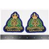 Image 1 : #292 PAIR RCMP SASKATOON PATCH INSIGNIA