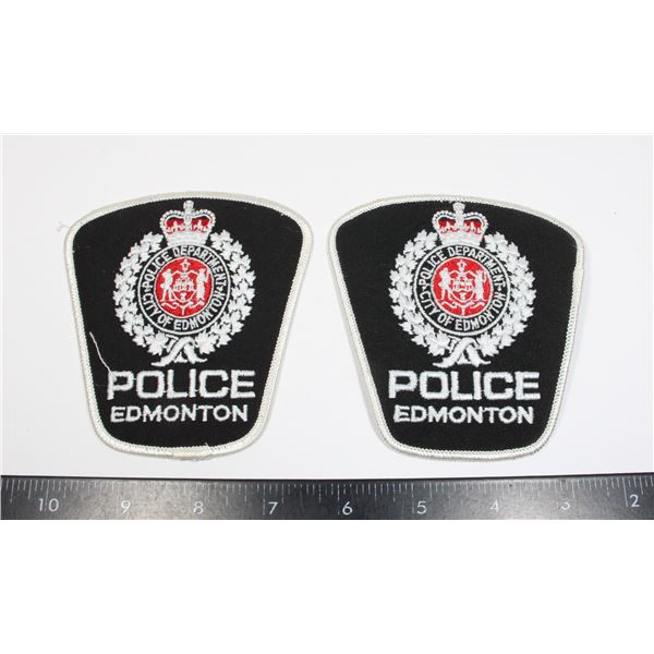 #297 VINTAGE CITY OF EDMONTON POLICE PATCH PAIR