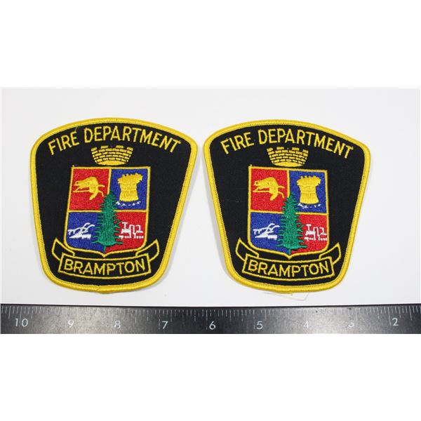 #298 FIRE DEPARTMENT BRAMPTON ONTARIO PATCH SET