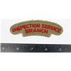 Image 1 : #302 INSPECTION SERVICE BRANCH CLOTH UNIFORM PATCH