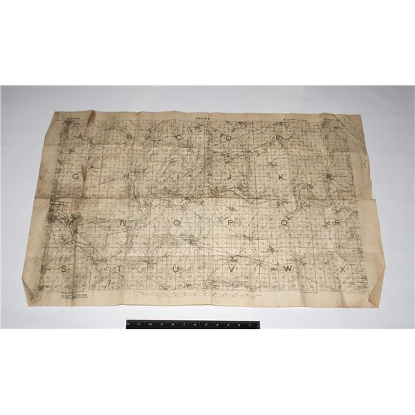 #313 WORLD WAR ONE BRITISH TRENCH MAP FRANCE 1918