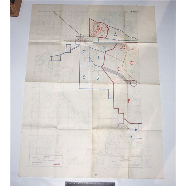 #316 COLD WAR 1963 CANADA CAMP SHILO MAP