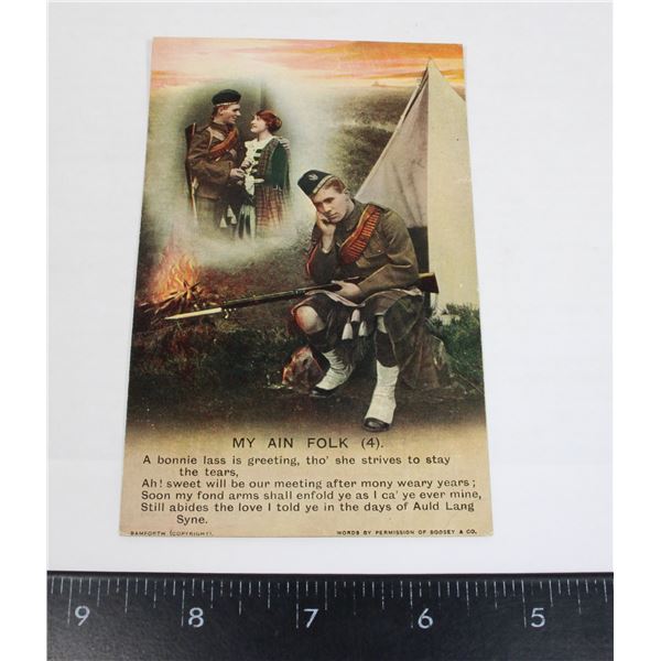 #327 WORLD WAR ONE BRITISH SOLIDER POSTCARD