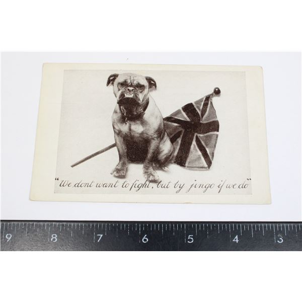 #329 WW1 BRITISH BULLDOG PATRIOTIC UNION JACK CARD