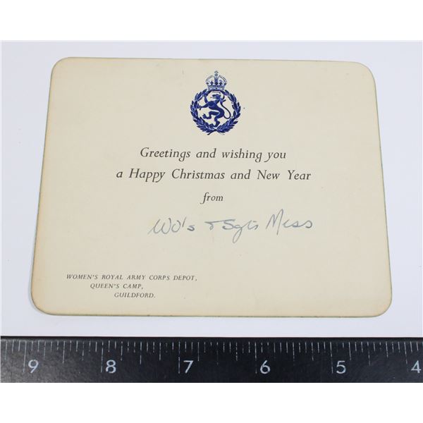 #335 BRITISH WOMEN'S ROYAL ARMY CORPS DEPOT CARD