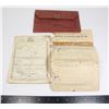 Image 1 : #338 WW1 MILITARY WALLET W/ DOCUMENTS NAMED