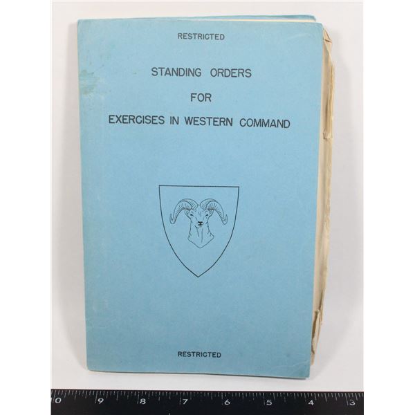 #349 STANDING ORDERS  EXERCISES WESTERN COMMAND