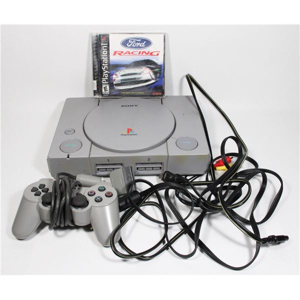 #354 SONY PS1 PLAYSTATION 1 W/ RACING GAME WORKS!