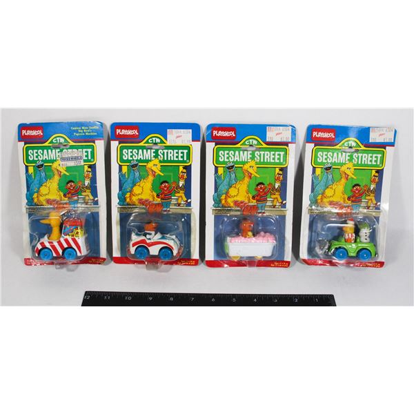 #468 PLAYSKOOL SESAME STREET CARDED VEHICLES NOS