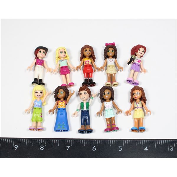#481 LOT OF 10 LEGO GIRLS MINI FIGURES MINI FIGS