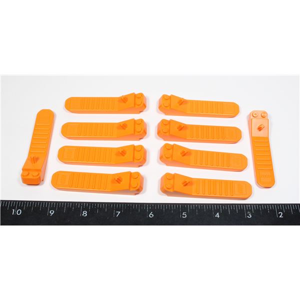 #482 LEGO OF 10 LEGO ORANGE BRICK SEPERATORS