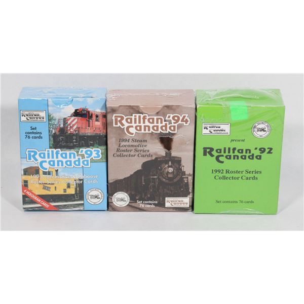 #518 SEALED SET OF 3 RAILWAY CARD SETS RAILFAN