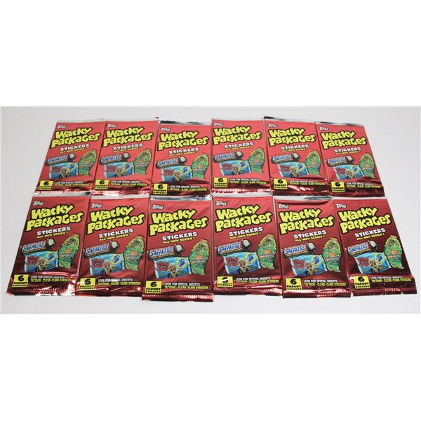 #578 TOPPS WACKY PACKAGES SERIES 1 LOT OF 12 PACKS