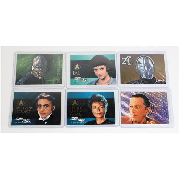 #585 LOT OF 6 STAR TREK TNG / VOYAGER CARDS 1990S