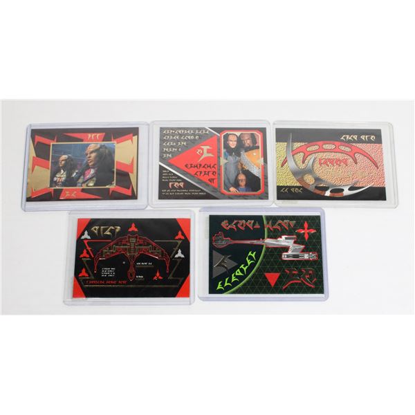 #586 SKYBOX STAR TREK KLINGON CARDS LOT OF 5 1995