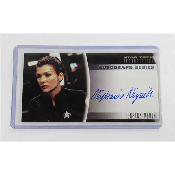 #589 SIGNED STAR TREK INSURRECTION CARD 1998 PERIM