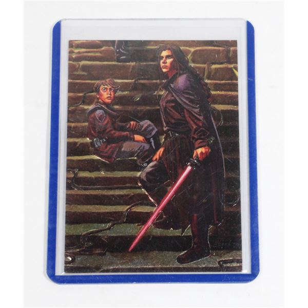 #593 TOPPS F5 ANAKIN SOLO LEIA CARD 1996 EX UNIV