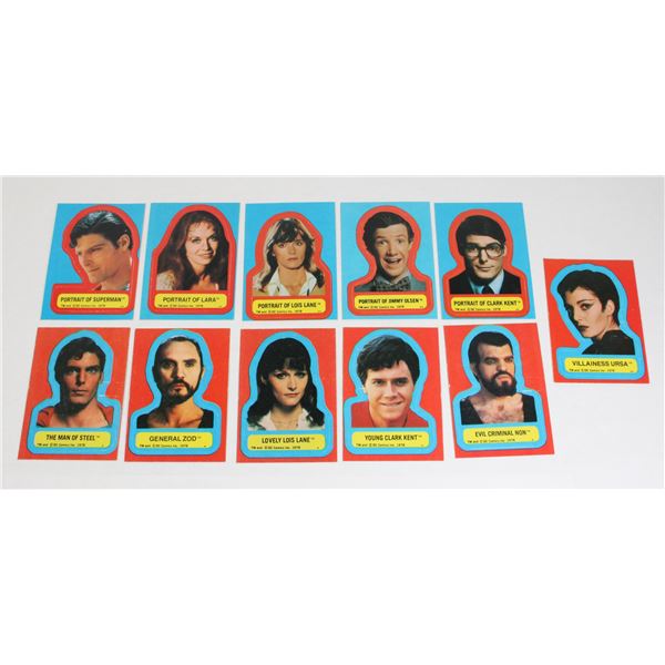 #603 SUPERMAN THE MOVIE 1978 STICKER CARDS LOT