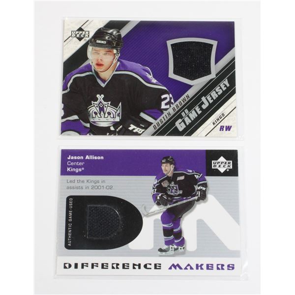#625 UPPER DECK GAME USED JERSEY CARD LA KINGS