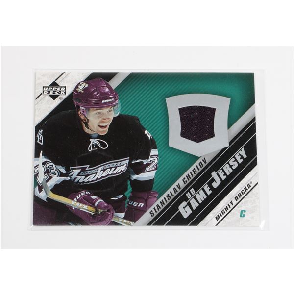 #630 UPPER DECK GAME USED JERSEY CARD MIGHT DUCKS