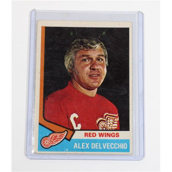 #633 O-PEE-CHEE HOCKEY CARD ALEX DEL VECCHIO 1974