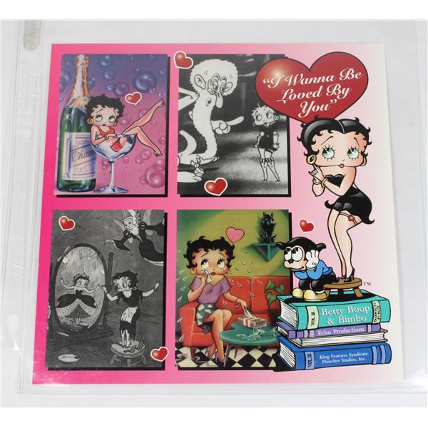 #658 BETTY BOOP PROMO CARD LARGE SIZE ECHO 1994