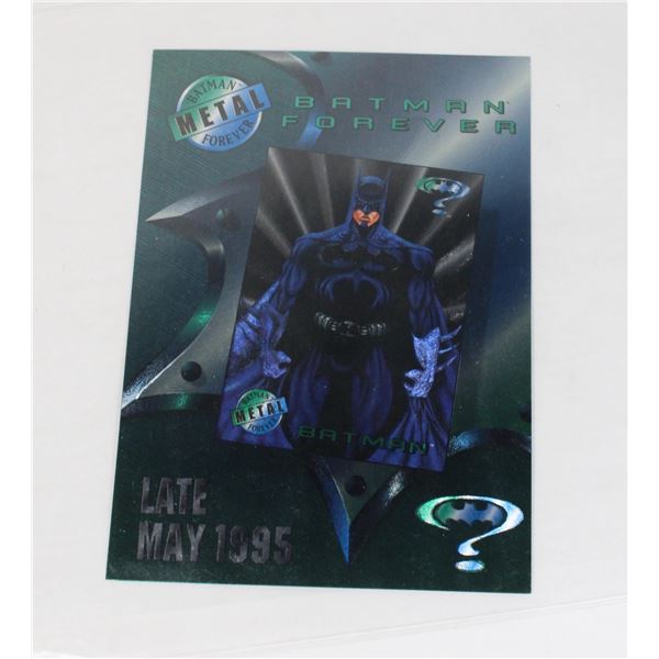 #664 1995 BATMAN FOREVER METAL PROMOTIONAL CARD