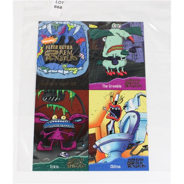 #668 NICKELODEON AAAHH!!! REAL MONSTERS FLEER CARD