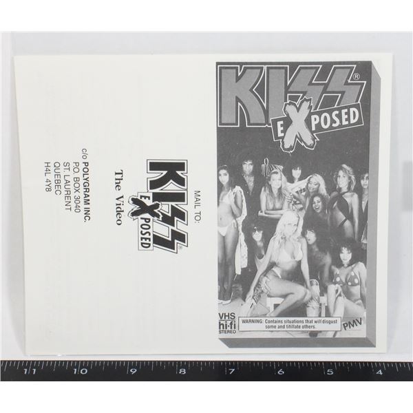 #710 KISS PROMOTIONAL KISS EXPOSED VIDEO VHS 1987