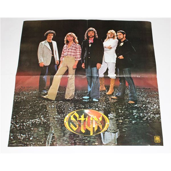 #712 1977 STYX 24 X 24 INCH POSTER RECORD INSERT