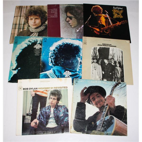 #716 COVER ONLY LOT OF 8 ALBUM COVERS BOB DYLAN