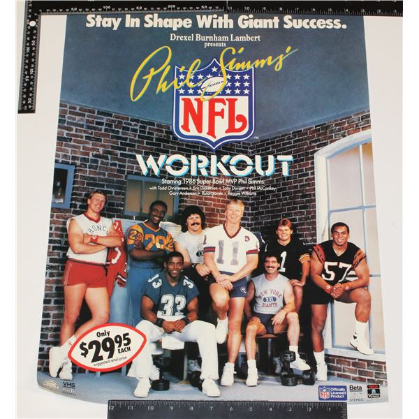 #726  MOVIE POSTER PHIL SIMMS' NFL WORKOUT 1987